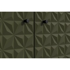 Meuble TV - SENTRA - 2 portes, 2 niches - Vert foncé - 184 x 40 x 52