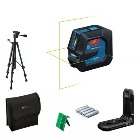 Laser - BOSCH - GLL 20-22 G - 4 piles 1,5V - Trépied BT 150 - Sacoche