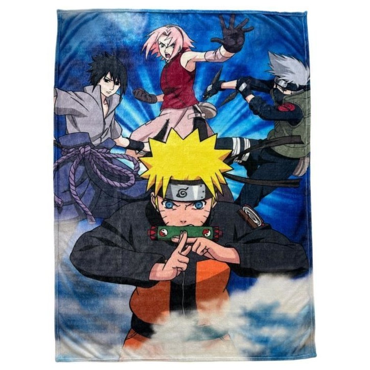 Plaid - NARUTO SHIPPUDEN - Team 7 - 130 x 180 cm