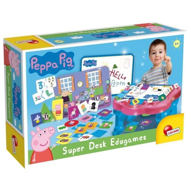 Bureau d'activités Peppa Pig Super Desk - LISCIANI GIOCHI - 10 jeux éducatifs Bureau d'activités Peppa Pig Super Desk - LISCIANI GIOCHI - 10 jeux éducatifs