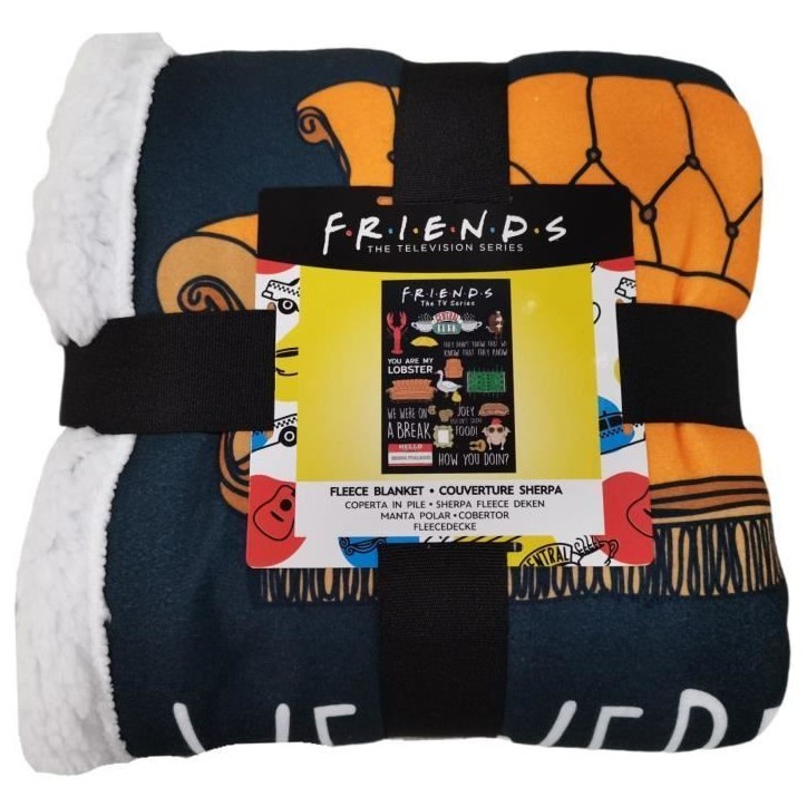 Couverture Sherpa - FRIENDS - 100 x 150 cm Couverture Sherpa - FRIENDS - 100 x 150 cm
