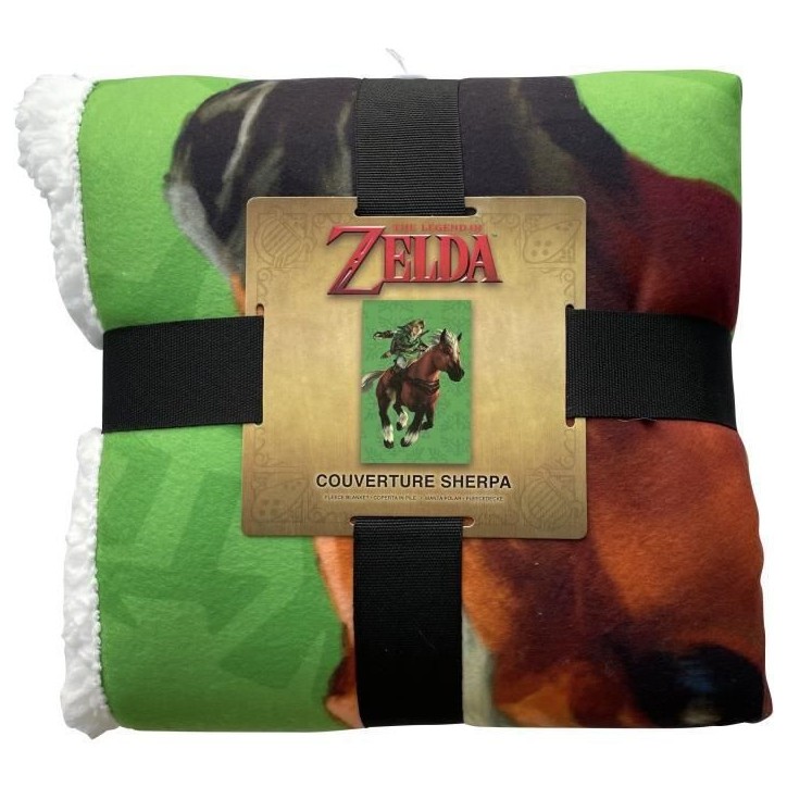 Couverture Sherpa - ZELDA - Link et Epona - 100 x 150 cm