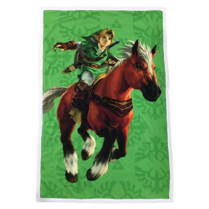 Couverture Sherpa - ZELDA - Link et Epona - 100 x 150 cm