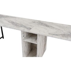 Bureau d'étude moderne avec étageres - TWIN - Freesia / Marbre - 240