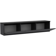Meuble TV - NEON - Anthracite - 160 x 35 x 32 cm