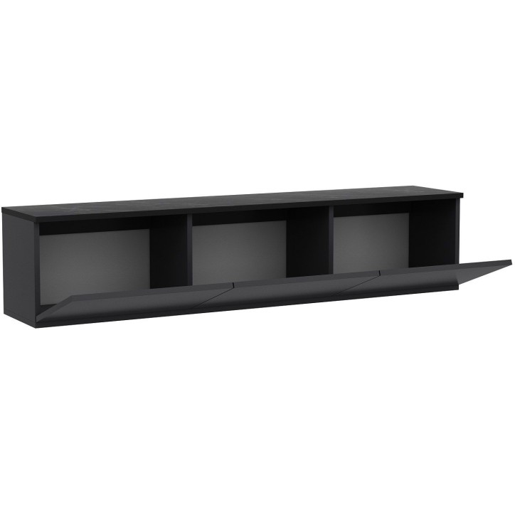 Meuble TV - NEON - Anthracite - 160 x 35 x 32 cm