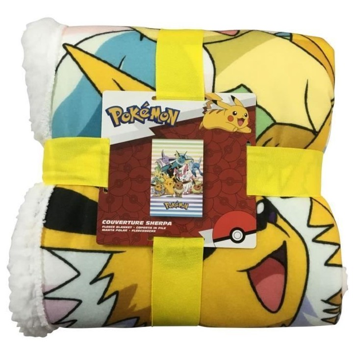 Couverture Sherpa - POKEMON - Evolutions - 100 x 150 cm Couverture Sherpa - POKEMON - Evolutions - 100 x 150 cm