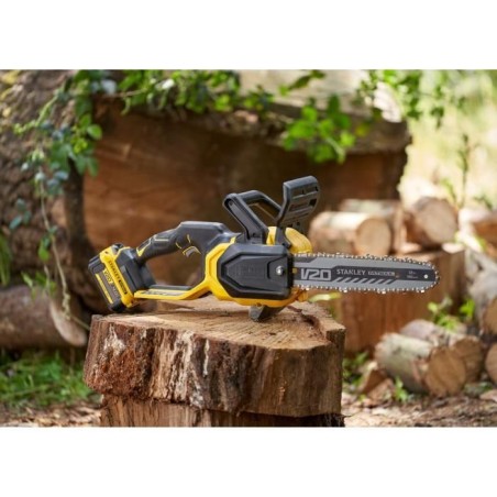 Tronçonneuse éléctrique sans fil + batterie 4Ah + chargeur - Stanley Fatmax - Brushless - SFMCCS730M1-QW - 18V - 30cm