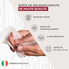 Lot de 2 boîtes de 250 rince doigts au citron - FACKELMANN