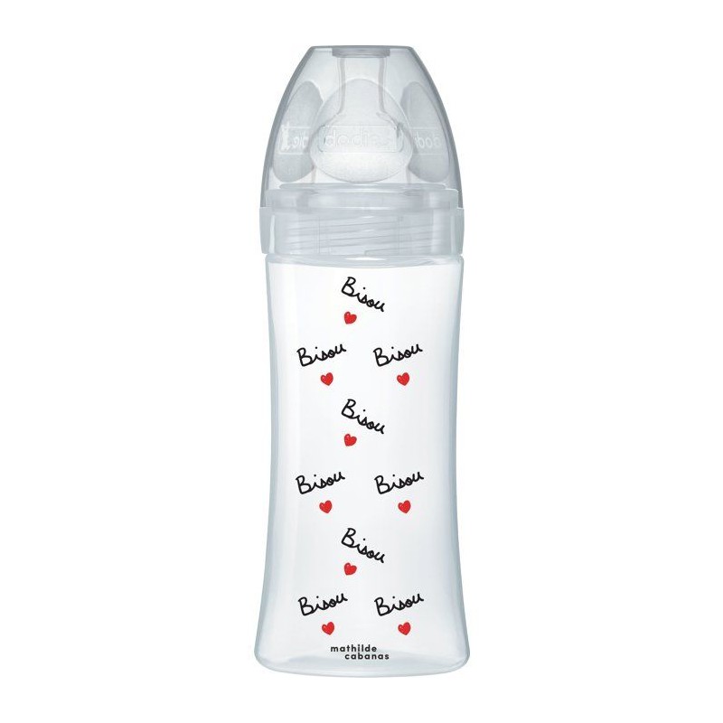 Biberon anti-colique - DODIE - 330 ml - Tétine plate X Mathilde Caban