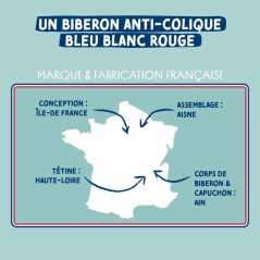 Biberon anti-colique - DODIE - 330 ml - Tétine plate X Mathilde Caban