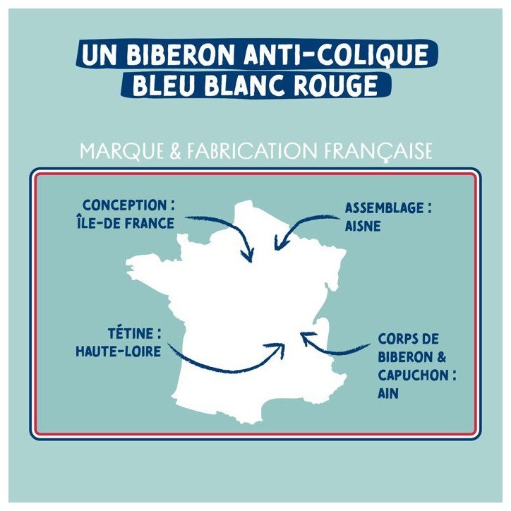 Biberon anti-colique - DODIE - 330 ml - Tétine plate X Mathilde Cabanas - 0-6 mois - Débit 3 - Transparent Biberon anti-colique - DODIE - 330 ml - Tétine plate X Mathilde Cabanas - 0-6 mois - Débit 3 - Transparent