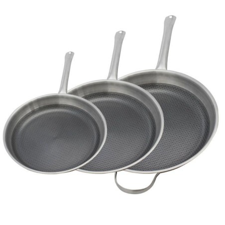 Set de 3 poeles a induction - ELO - Relief Solutions - Inox 18/10 ELOD
