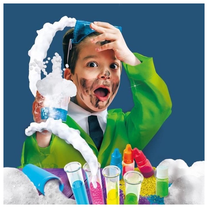 Laboratoire scientifique - LISCIANI - I'm a Genius - Science des mousses - Pistolet a mousse - 15 expériences ludiques