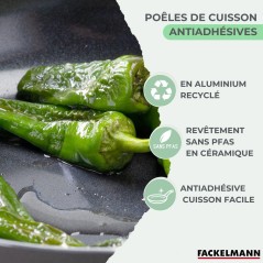 Set de 2 poeles - FACKELMANN - Brandao - Antiadhésives céramique - 1