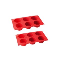 Ensemble de 2 moules a muffins 6 empreintes - DR oeTKER - Flexxibel Lo
