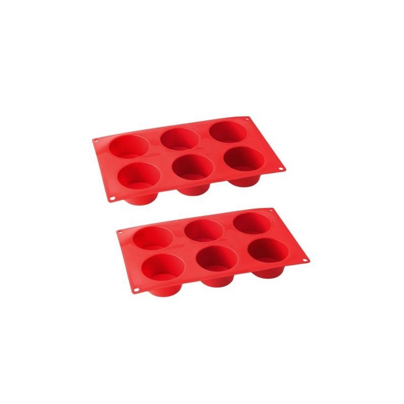 Ensemble de 2 moules a muffins 6 empreintes - DR oeTKER - Flexxibel Lo