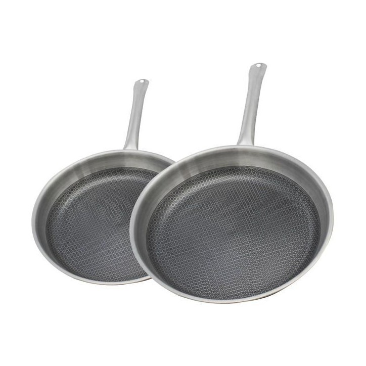 Set de 2 poeles a induction - ELO - Relief Solutions - Inox 18/10 ELODUR Select antiadhésives – Ø?24?et 28?cm Set de 2 poeles a induction - ELO - Relief Solutions - Inox 18/10 ELODUR Select antiadhésives – Ø?24?et 28?cm