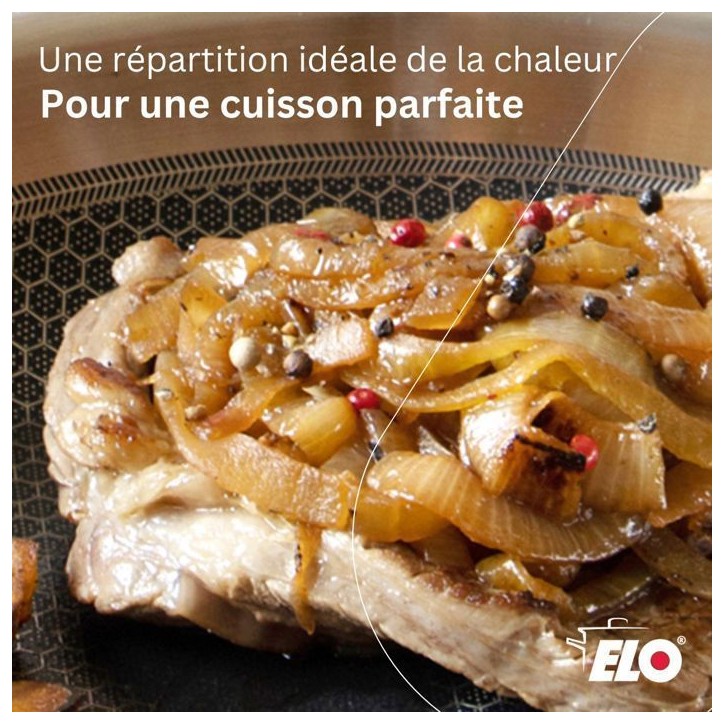 Set de 2 poeles a induction - ELO - Relief Solutions - Inox 18/10 ELODUR Select antiadhésives – Ø?24?et 28?cm Set de 2 poeles a induction - ELO - Relief Solutions - Inox 18/10 ELODUR Select antiadhésives – Ø?24?et 28?cm