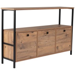 Buffet / console - SOLACE - 3 portes - 120 x 77 x 30 cm - Pin atlantiq