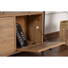 Buffet / console - SOLACE - 3 portes - 120 x 77 x 30 cm - Pin atlantiq