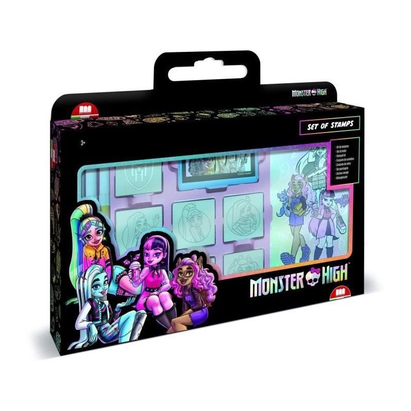 Coffret de tampons - MULTIPRINT - 7869 - Monster High - 7 tampons bois Coffret de tampons - MULTIPRINT - 7869 - Monster High - 7 tampons bois