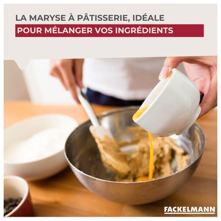 Ensemble de 2 Maryses de pâtisserie de cuisine - FACKELMANN - Manche en résine - 52 cm