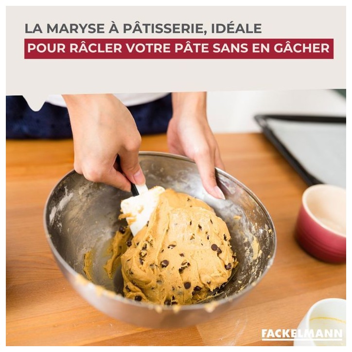 Ensemble de 2 Maryses de pâtisserie de cuisine - FACKELMANN - Manche en résine - 52 cm