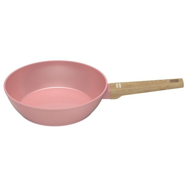 Sauteuse - Tous feux dont induction - ARTHUR MARTIN - AM0333 - Revetement céramique - Ø 24 cm - Avec couvercle et panier inox