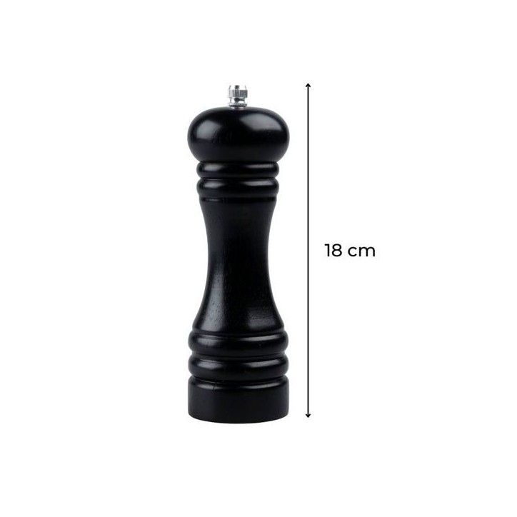 Ensemble de 2 Moulins a poivre manuel - FACKELMANN PROFESIONAL - 18 cm - Noir Ensemble de 2 Moulins a poivre manuel - FACKELMANN PROFESIONAL - 18 cm - Noir