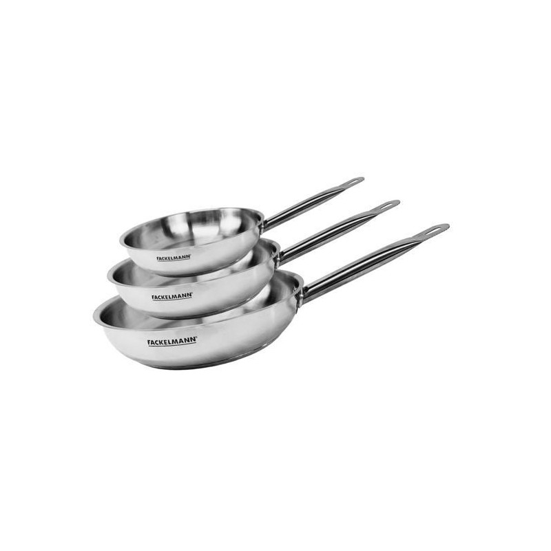 Set de 3 poeles a induction - 20 24 et 28 cm - FACKELMANN Eterna - Aci
