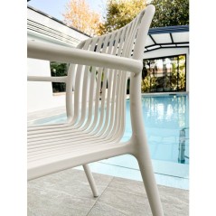 Lot de 2 fauteuils de jardin - CITY GARDEN - Tiago-FT - Empilable - Sa