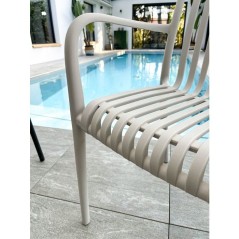 Lot de 2 fauteuils de jardin - CITY GARDEN - Tiago-FT - Empilable - Sa