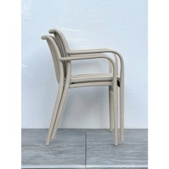 Lot de 2 fauteuils de jardin - CITY GARDEN - Tiago-FT - Empilable - Sa