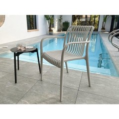 Lot de 2 fauteuils de jardin - CITY GARDEN - Tiago-FT - Empilable - Sa