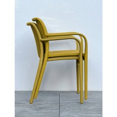 Lot de 2 fauteuils de jardin - CITY GARDEN - Tiago-FT - Empilable - Mo