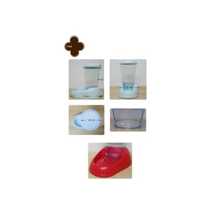 Distributeur d'eau pour chat et chien NADIR - Plastique - 3L - Antidérapant - FERPLAST - coloris aléatoire Distributeur d'eau pour chat et chien NADIR - Plastique - 3L - Antidérapant - FERPLAST - coloris aléatoire