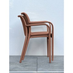 Lot de 2 fauteuils de jardin - CITY GARDEN - Tiago-FT - Empilable - Te
