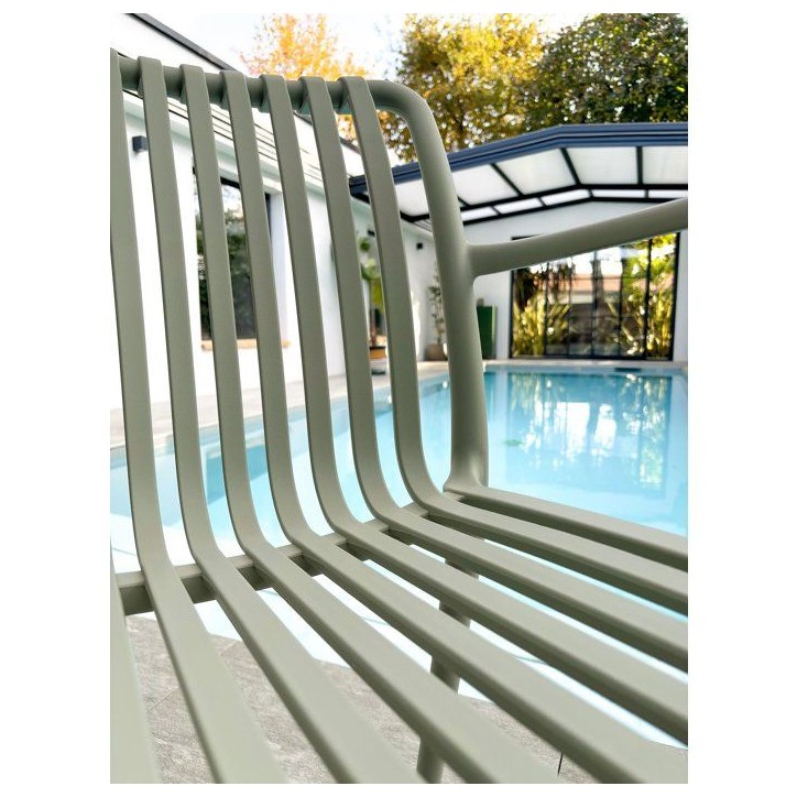 Lot de 2 fauteuils de jardin - CITY GARDEN - Tiago-FT - Empilable - Olive