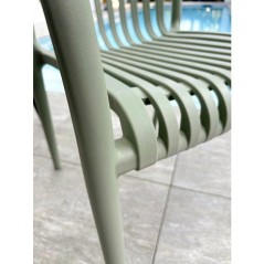 Lot de 2 fauteuils de jardin - CITY GARDEN - Tiago-FT - Empilable - Ol