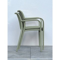 Lot de 2 fauteuils de jardin - CITY GARDEN - Tiago-FT - Empilable - Ol