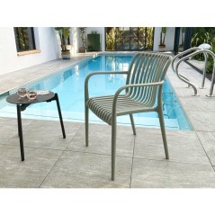 Lot de 2 fauteuils de jardin - CITY GARDEN - Tiago-FT - Empilable - Ol