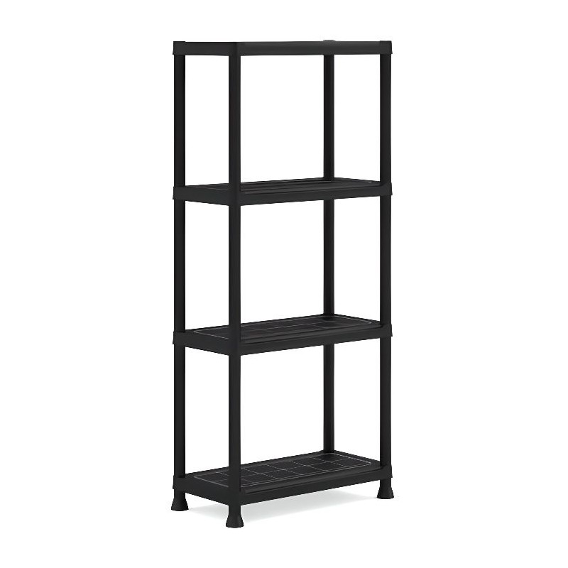 Etagere modulable KETER - Noir - 60 x 30 x 135 cm - 4 tablettes résis Etagere modulable KETER - Noir - 60 x 30 x 135 cm - 4 tablettes résis