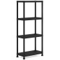 Etagere modulable KETER - Noir - 60 x 30 x 135 cm - 4 tablettes résistantes a l'humidité Etagere modulable KETER - Noir - 60 x 30 x 135 cm - 4 tablettes résistantes a l'humidité