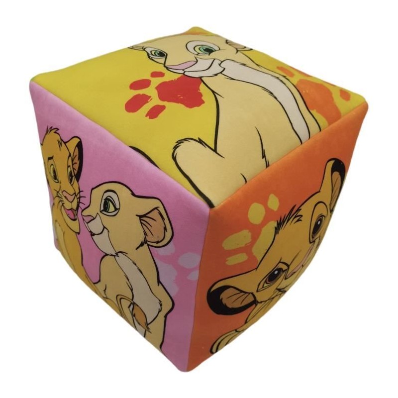 Coussin premium Cube Le Roi Lion, Dimension 25 x 25 x 25 cm, Disney
