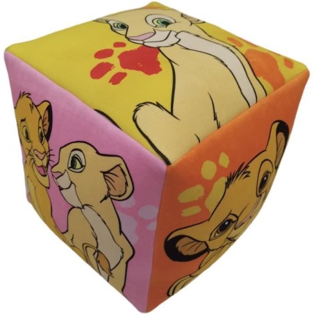 Coussin premium Cube Le Roi Lion, Dimension 25 x 25 x 25 cm, Disney