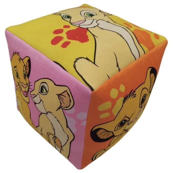 Coussin premium Cube Le Roi Lion, Dimension 25 x 25 x 25 cm, Disney