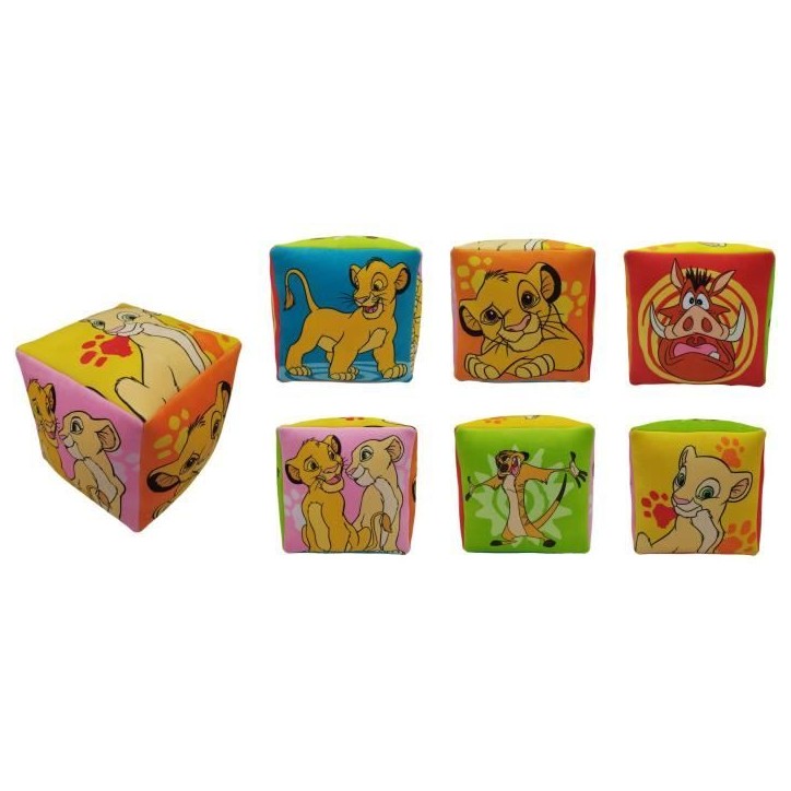 Coussin premium Cube Le Roi Lion, Dimension 25 x 25 x 25 cm, Disney