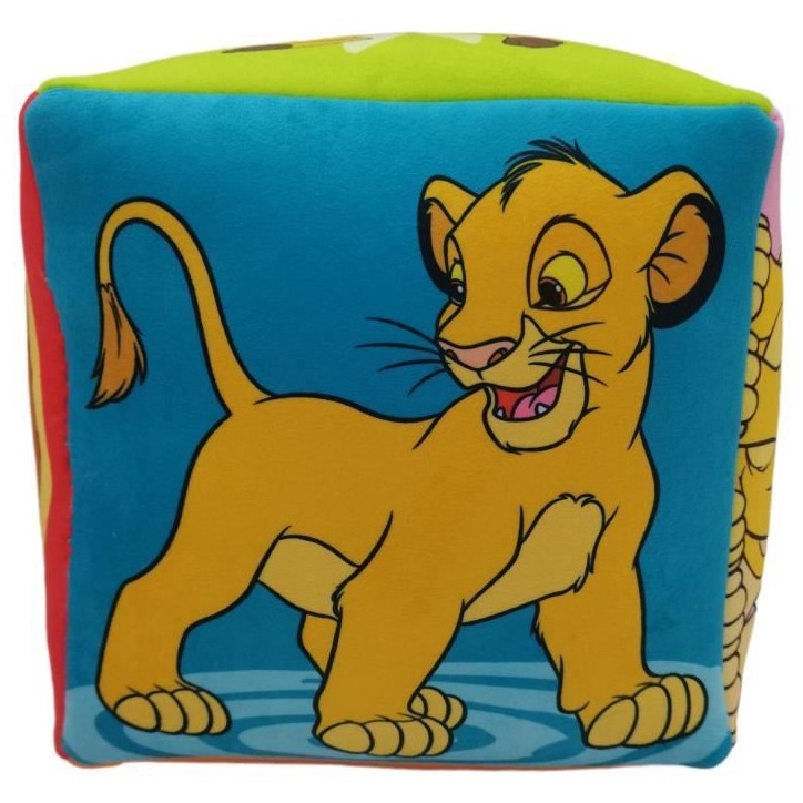 Coussin premium Cube Le Roi Lion, Dimension 25 x 25 x 25 cm, Disney