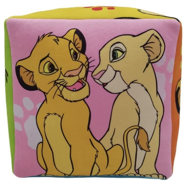 Coussin premium Cube Le Roi Lion, Dimension 25 x 25 x 25 cm, Disney